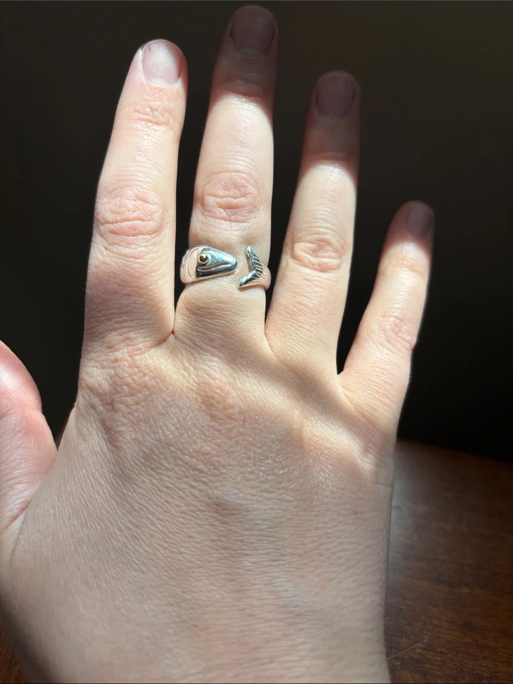 Sterling Silver Fish Ring - Picture 3 of 3